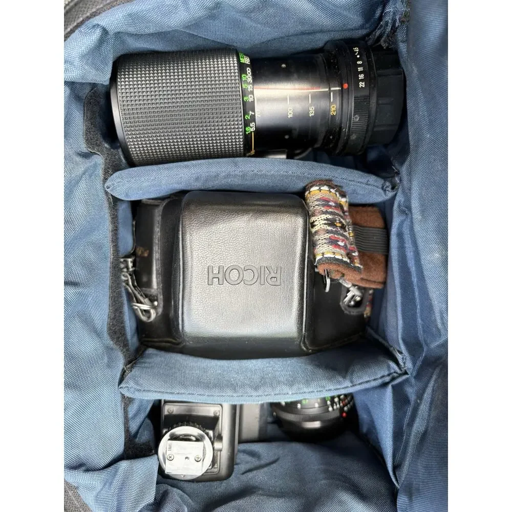 Ricoh KR 5 Super 35mm SLR Film Camera with 50mm f2 Lens Tested Lots of EXTRAS